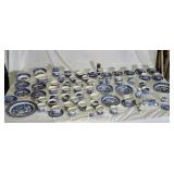 China. set of Blue Willow dishes Churchill &