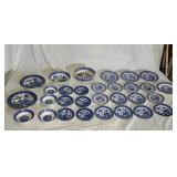 Set of blue willow China