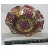 Goofus Glass Rose Bowl