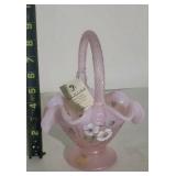 Fenton Handpainted Glass Basket