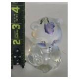 Fenton Handpainted Glass Bear
