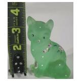 Fenton Handpainted Glass Cat