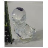 Fenton Handpainted Glass Duck