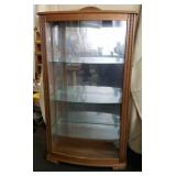 5ft. Lighted Curved Curio Cabinet with Glass