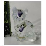 Fenton Handpainted Glass Cat