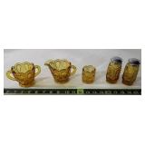Amber Moon & Stars Glassware
