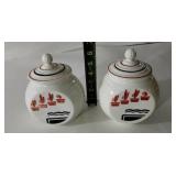 Vintage Bakers Cabinet Set one damaged
