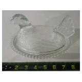 Glass Hen On Nest