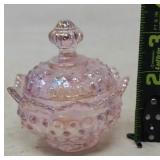 Fenton Iridescent Hobnail Glass