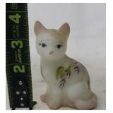 Fenton Handpainted Glass Cat