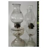 Oil Lamps one Chimney has damage