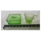 Green Depression Glassware