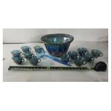 Carnival Glass Punch Bowl has a mold Mark not