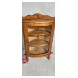 Smalle corner curio cabinet on legs