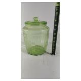 Green Depression Cookie Jar