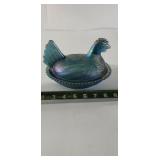 Carnival Glass Hen on Nest