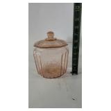 Pink Depression Biscuit Jar