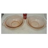 2. Pink depression bowls.