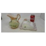 Butter dish &  pitcher.