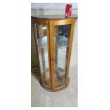 Curve glass China cabinet.