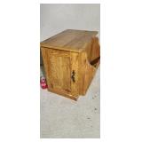 End table with magazine rack.