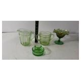 Green Depression Glassware