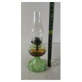 Green Depression Oil Lamp