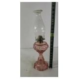 Pink Depression Oil Lamp needs glued