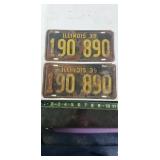 1939 License Plates