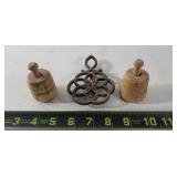 Miniature Butter Molds, Cast Iron Trivet