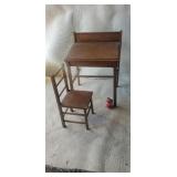 Primitive Childs School Desk & Chair
