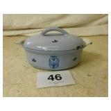 11" cast iron with enamel finish roaster