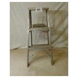 34" tall aluminum folding step ladder