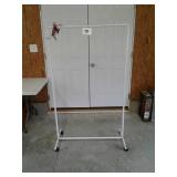 Metal rolling clothes rack