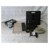 Reading stand, aluminum cookie press, 1964 world