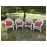4 wicker chairs