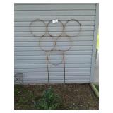 Large metal yard art