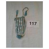 Vintage hand glass beaded wristlet