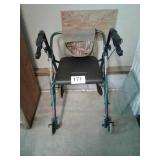 WALKER/SEAT WITH BRAKES