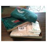 FANCY WORK PILLOW CASES, TABLE CLOTH AND NAPKINS,