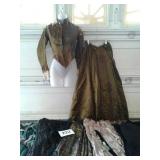 TOTE OF VINTAGE DRESSES, SOME TORN, ETC