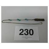 Vintage gold filled turquoise boot lacer