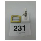 Vintage sterling brooch & ring