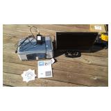 FLAT SCREEN COMPUTER MONITOR & HP PRINTER