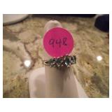 LIGHT BLUE STONE RING....7-1/2
