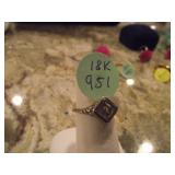 18KT WHITE GOLD..NEEDS STONE..6