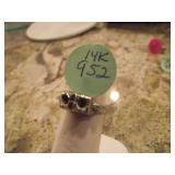 14KT WHITE GOLD RING...NO STONES...5