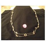 SILVERTONE SMALL BEAD NECKLACE