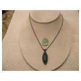 STERLING SILVER TURQUOISE NECKLACE...20"