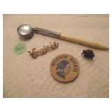 VINTAGE RETRACTABLE PEN BROOCH, ETC.